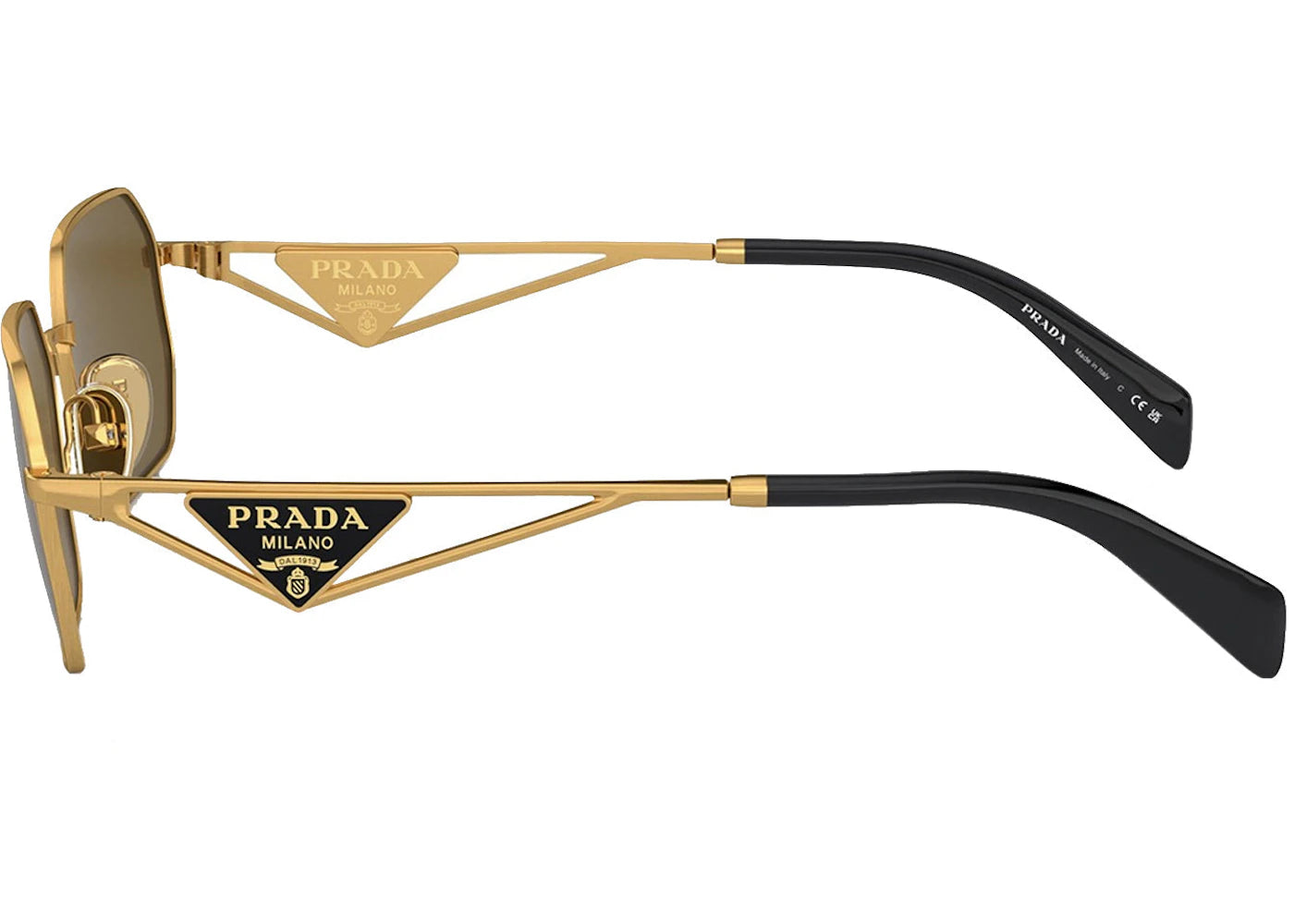 Prada Geometric Sunglasses Gold/Brown Spra51