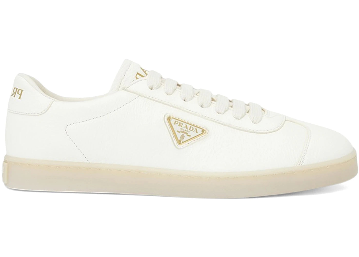 Prada Lane Sneaker Ivory Deerskin Leather
