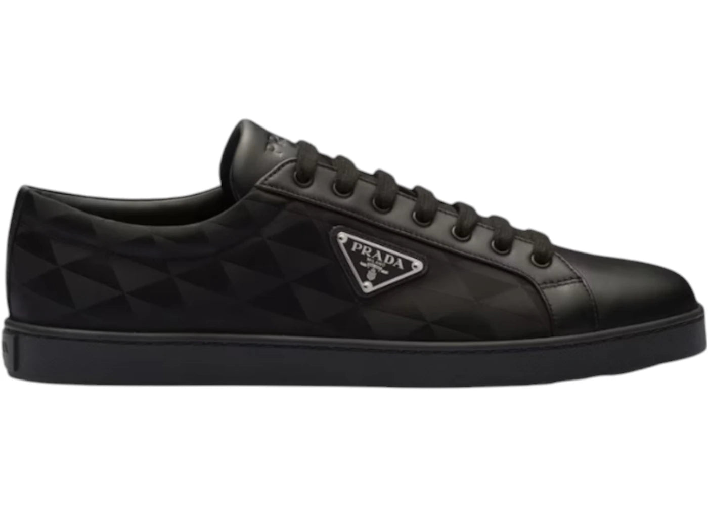 Prada Leather And Re-Nylon Sneakers Black (Women'S)