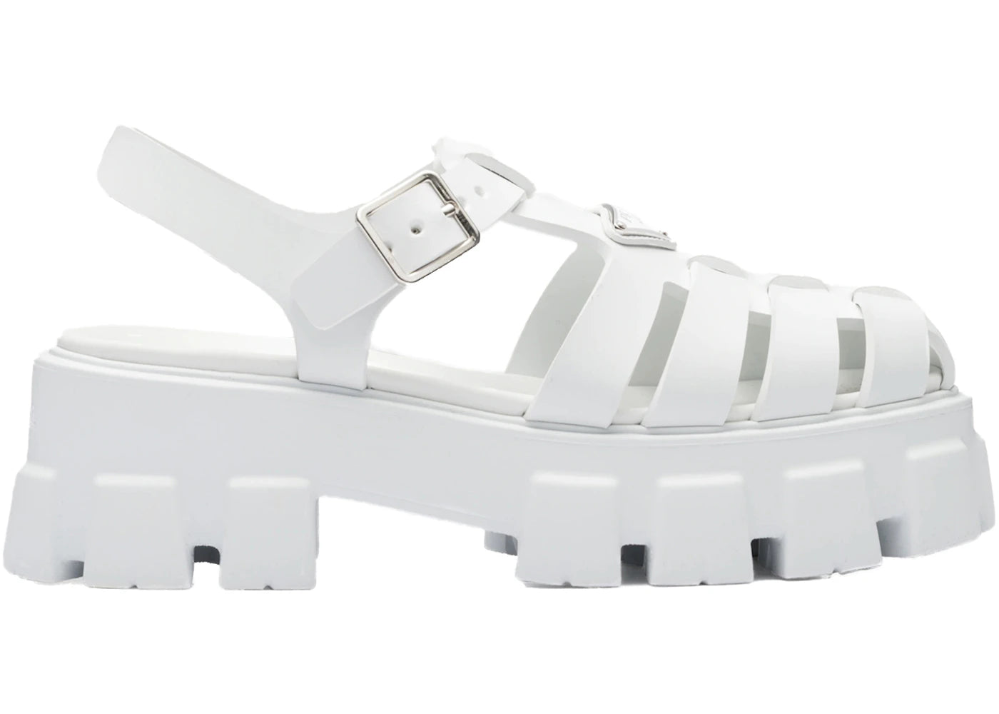 Prada Monolith Foam Rubber 55Mm Sandals White – Kicks Machine