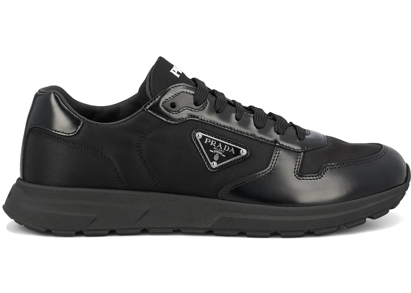 Prada Prax 01 Sneakers Re-Nylon Brushed Leather Black