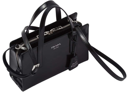 prada re-edition 1995 brushed-leather mini handbag black