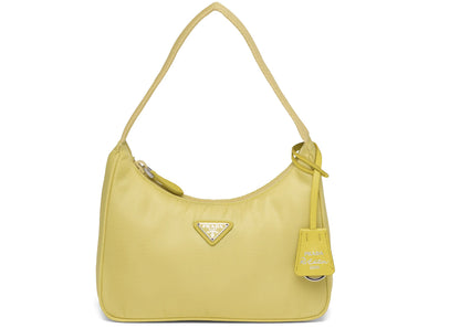 prada re-edition 2000 nylon bag mini pineapple yellow