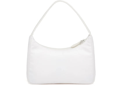 prada re-edition 2000 nylon mini bag white