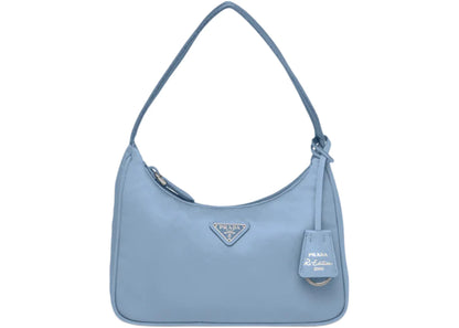 prada re-edition 2000 re-nylon mini bag celeste