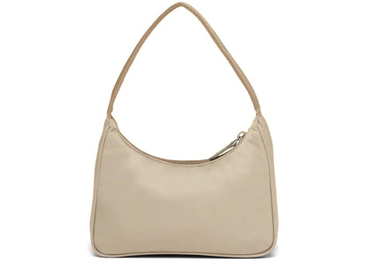 prada re-edition 2000 re-nylon mini bag desert beige