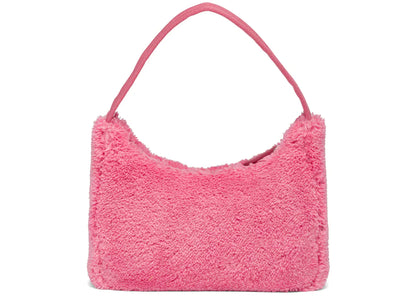 prada re-edition 2000 terry mini bag petal pink/black