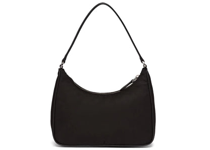 prada re-edition 2005 mini bag nylon saffiano leather strap black