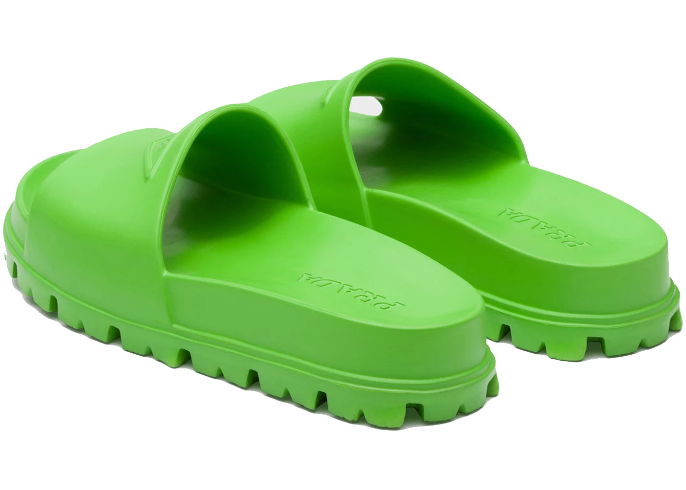 Prada Rubber Slides Apple Green Mens