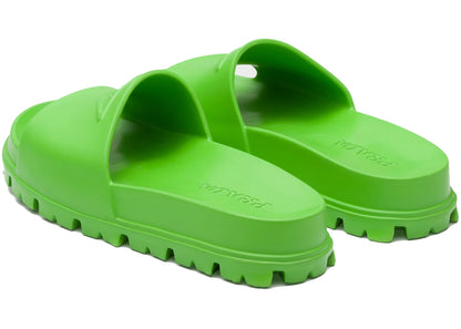 Prada Rubber Slides Apple Green Mens
