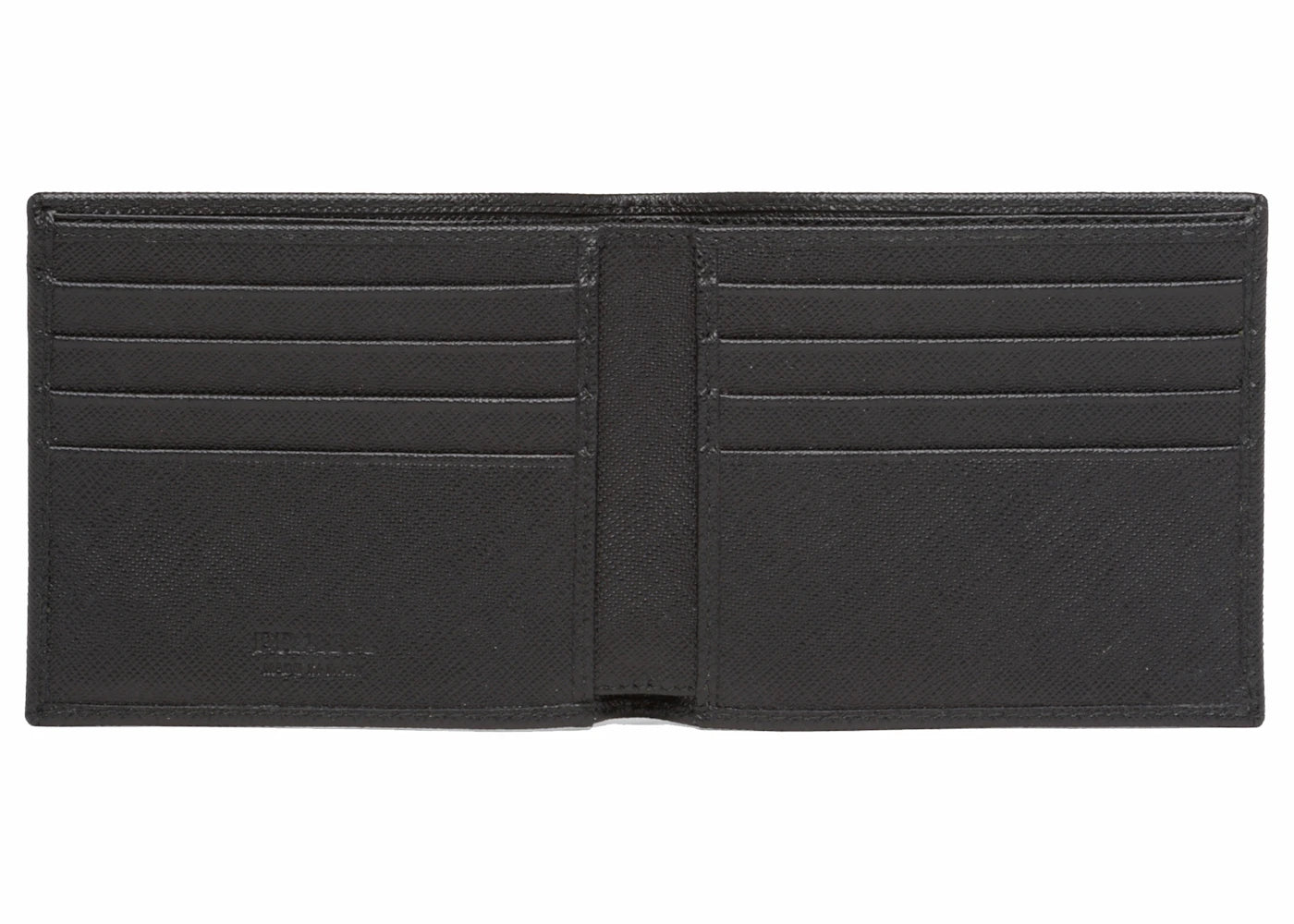 Prada Saffiano Leather Bi-Fold Wallet Black