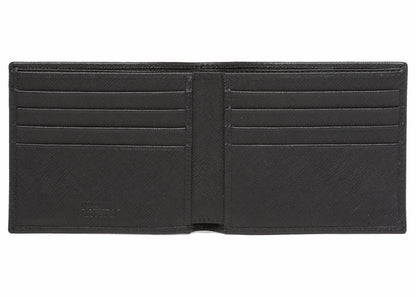 Prada Saffiano Leather Bi-Fold Wallet Black