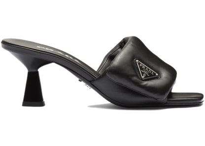 Prada Soft Padded 65Mm Sandals Black Nappa Leather