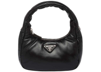 prada soft padded nappa-leather mini bag black