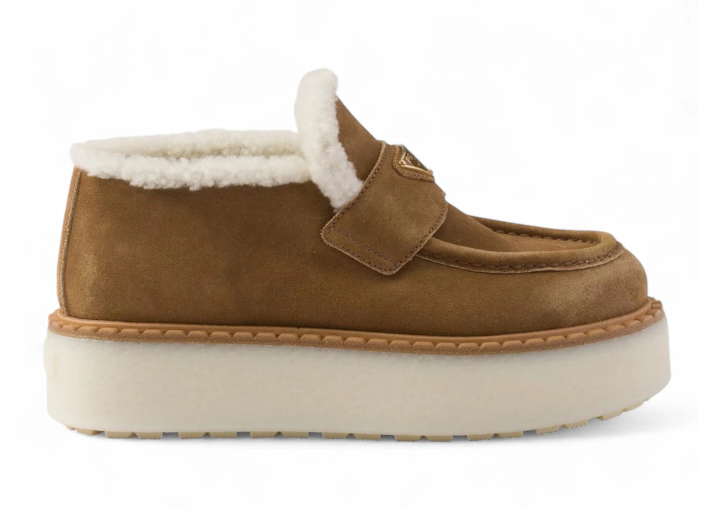 Prada Suede Platform Loafers Cinnamon (Women'S)