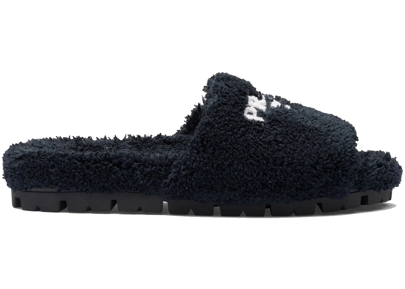 Prada Terry Cloth Slides Black (Women'S)