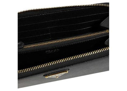Prada Zip Around Wallet Large Black