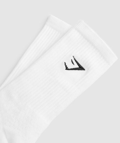 Women's Gymshark Premium Sharkhead Crew Single White