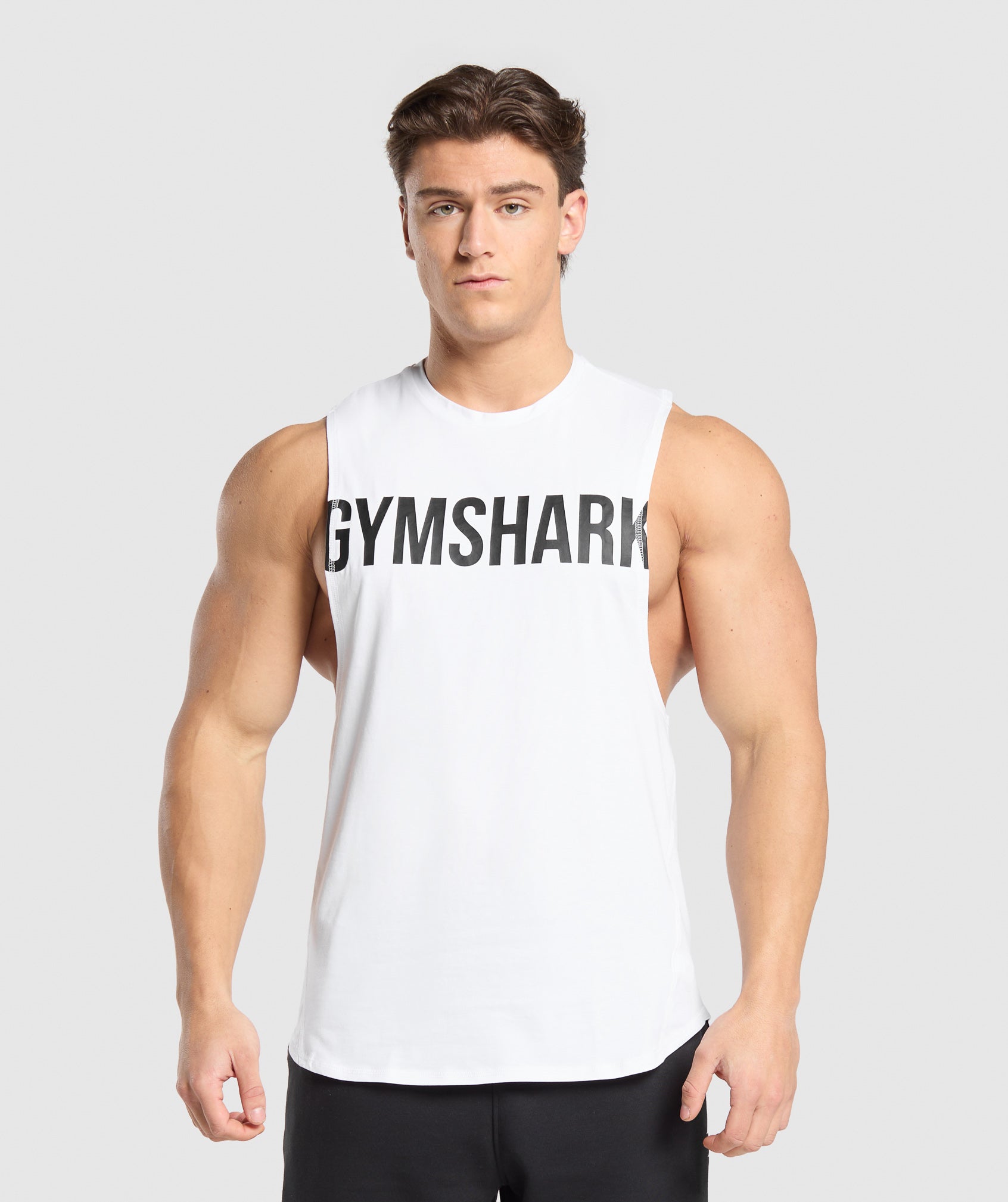 Gymshark Prime Drop Arm Tank White