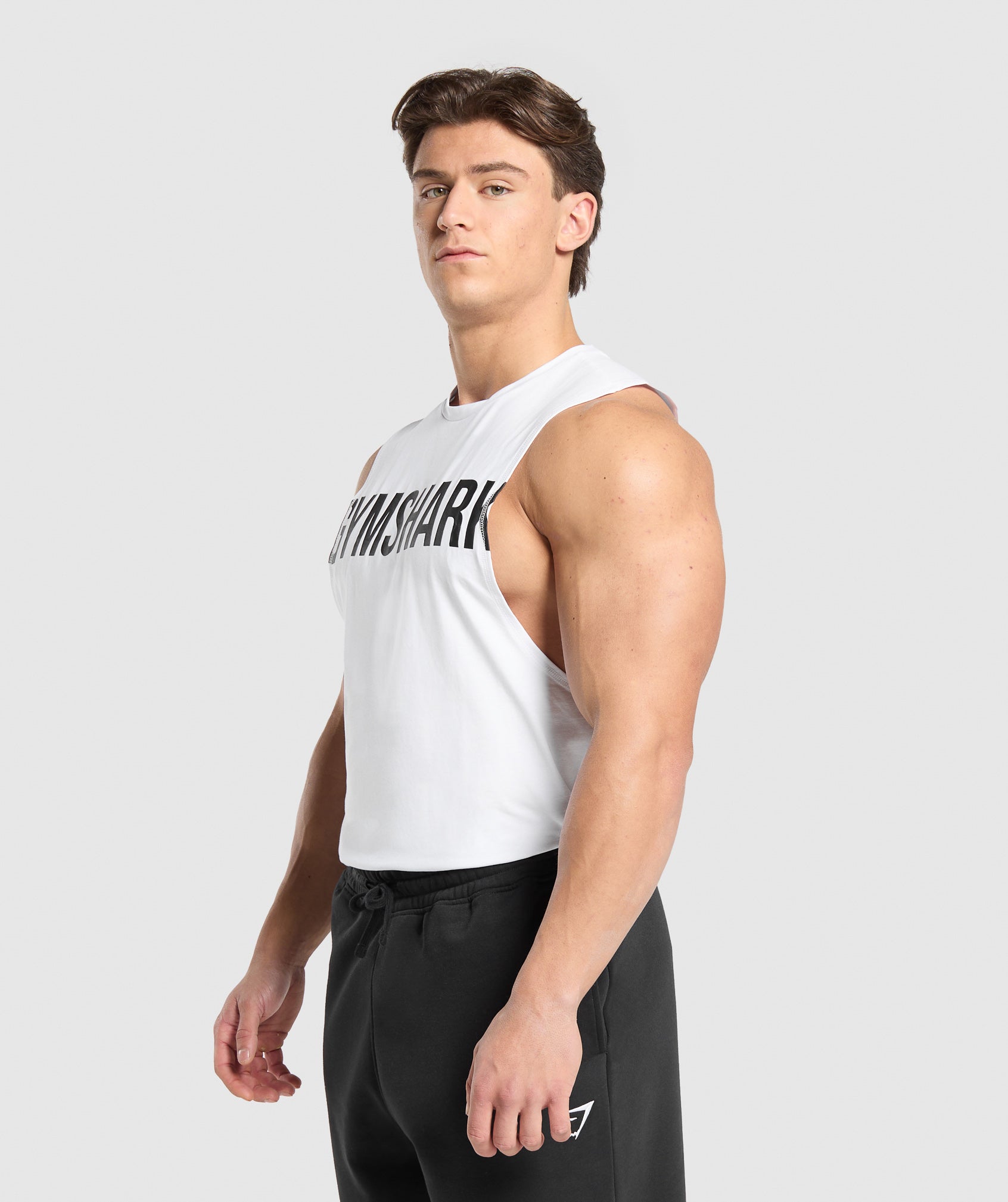 Gymshark Prime Drop Arm Tank White