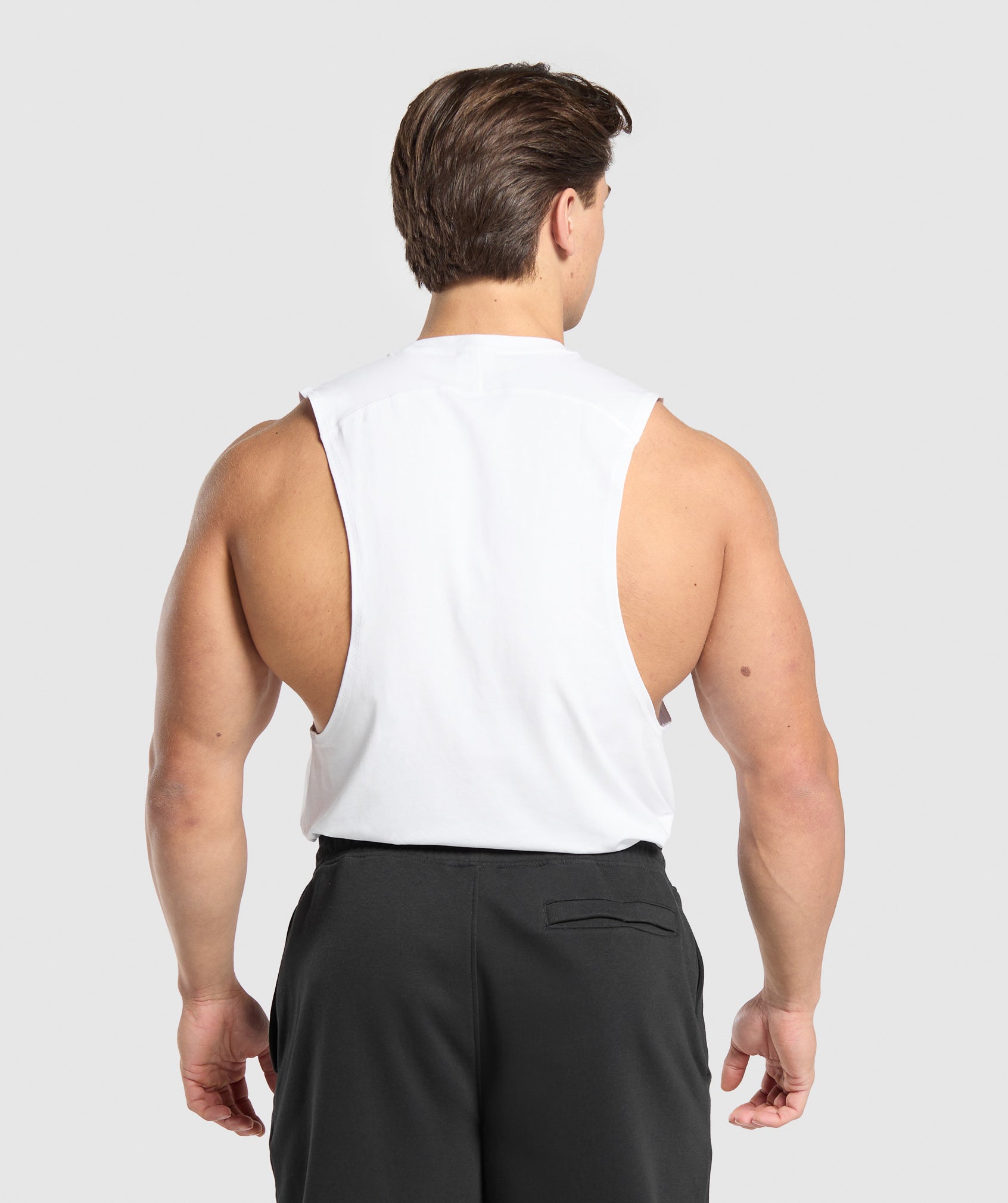 Gymshark Prime Drop Arm Tank White