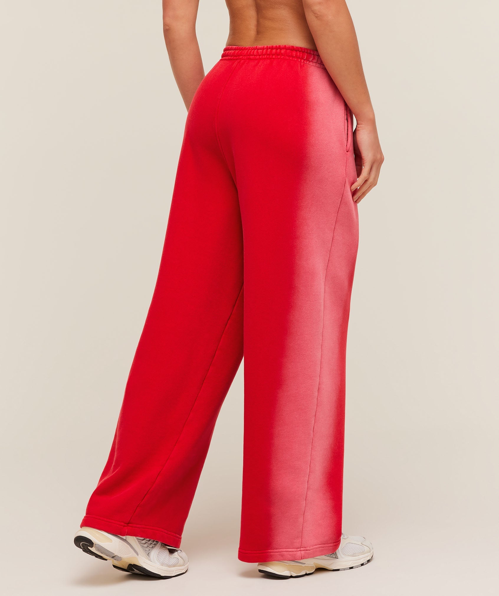 Women's Gymshark Pump Washed Straight Leg Joggers Carmine Red