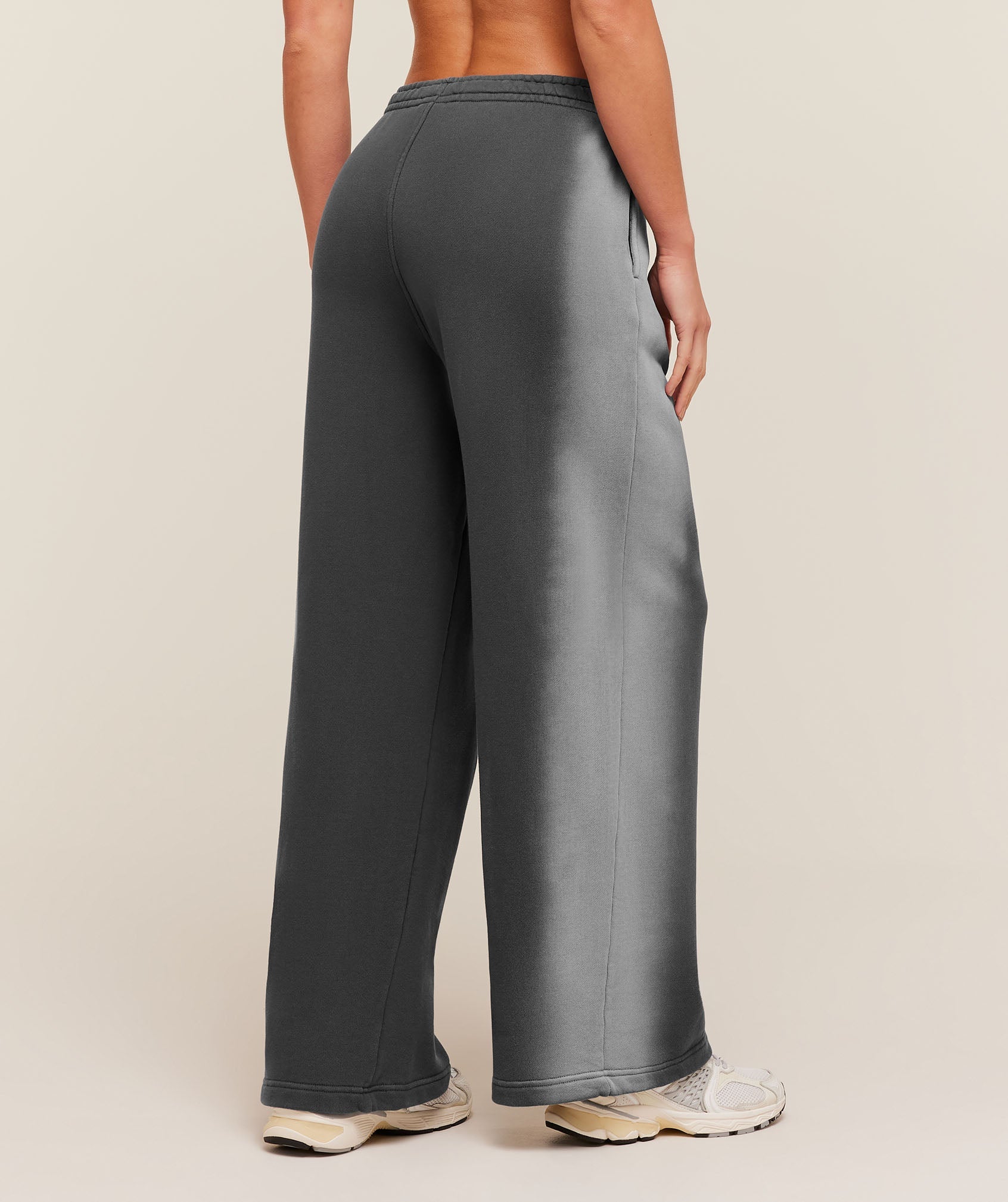 Women's Gymshark Pump Washed Straight Leg Joggers Onyx Grey