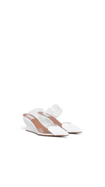 Alaïa Le Cœur Wedge Mules In Patent Leather