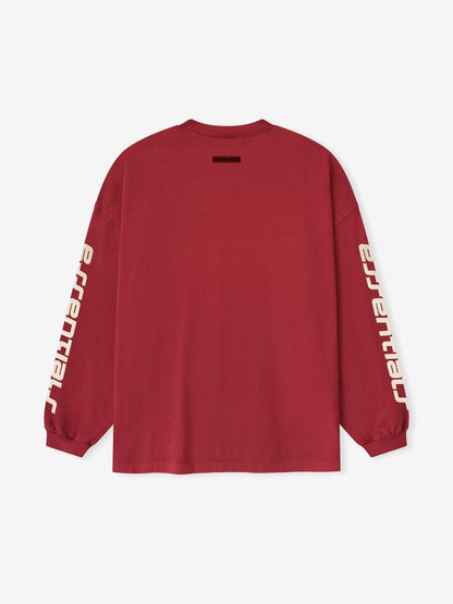 Essentials 90S Long Sleeve Tee Crimson