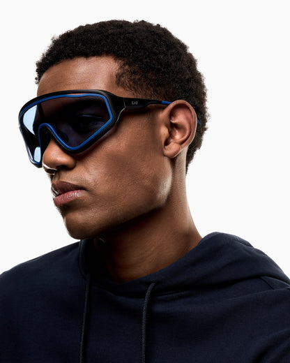 EA7 Irregular-shaped sports sunglasses
