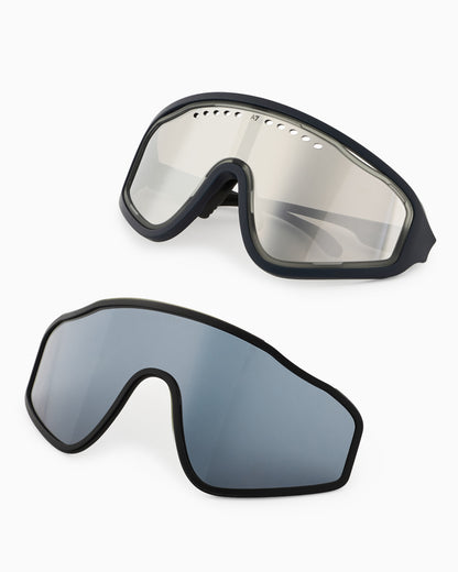EA7 Irregular-shaped sports sunglasses