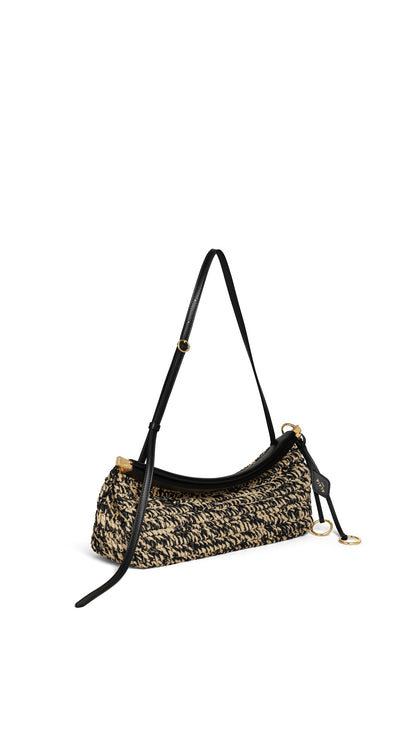 Alaïa Le Click East West Medium Bag In Raffia