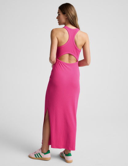 Beyond Yoga Ribbed High Neck Maxi Dress Women's