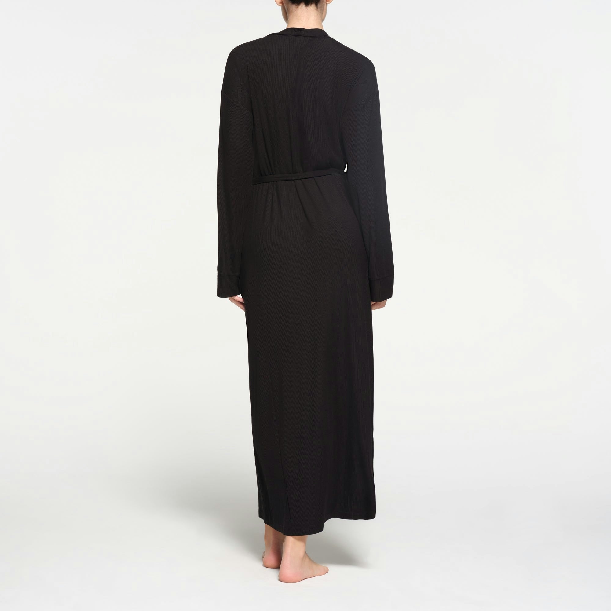 Skims Soft Lounge Long Robe Onyx