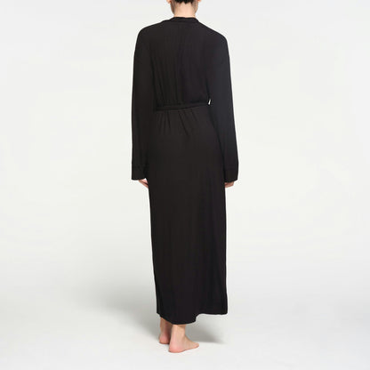 Skims Soft Lounge Long Robe Onyx
