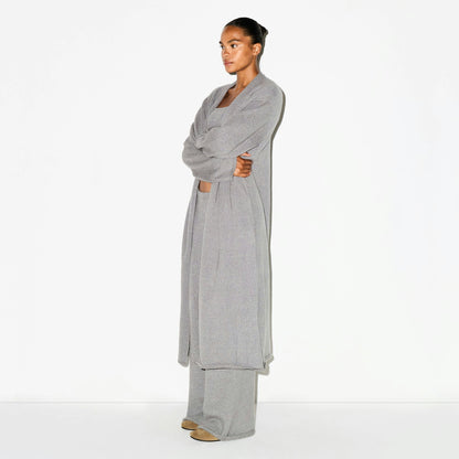 TEXTURED KNIT LONG CARDIGAN