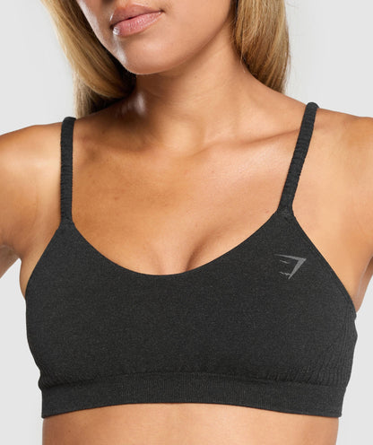 Women's Gymshark Luxe Seamless Bralette Coal Marl