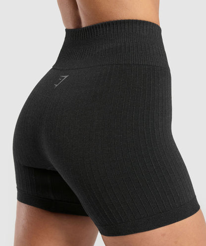 Women's Gymshark Luxe Seamless Shorts Coal Marl