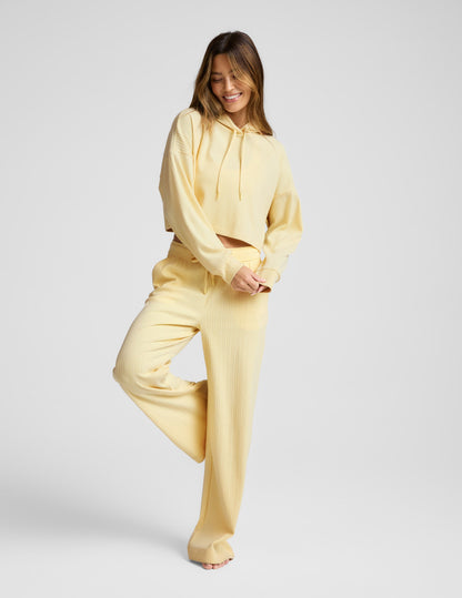 Beyond Yoga Breathe Easy Ribbed Cropped Hoodie Women's