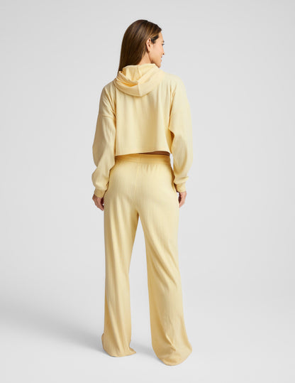 Beyond Yoga Breathe Easy Ribbed Cropped Hoodie Women's