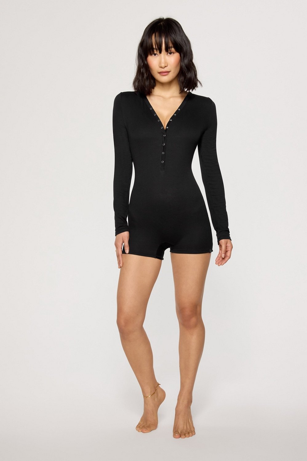 Fabletics Soft Rib Henley Onesie
