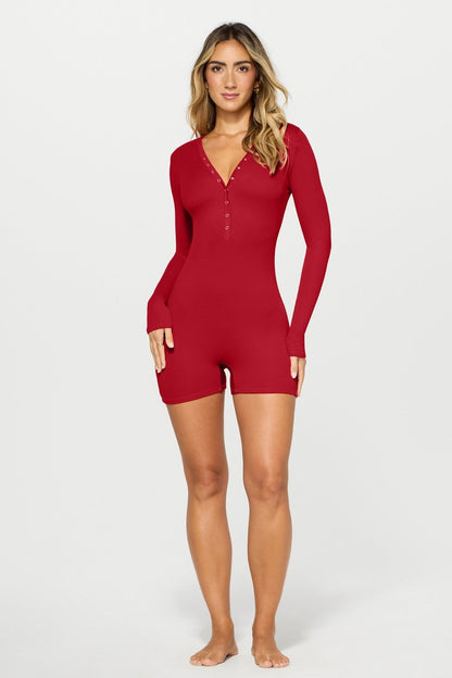 Fabletics Soft Rib Henley Onesie