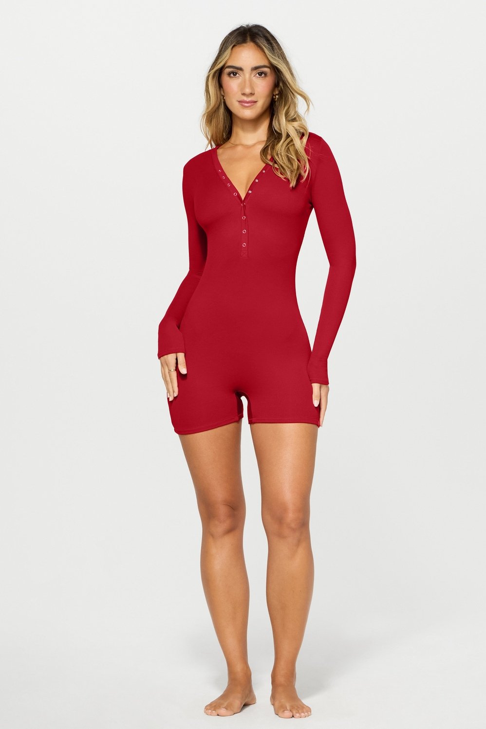 Fabletics Soft Rib Henley Onesie