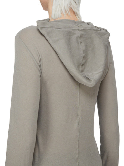 Rick Owens Cropped Hooded Rib LS T