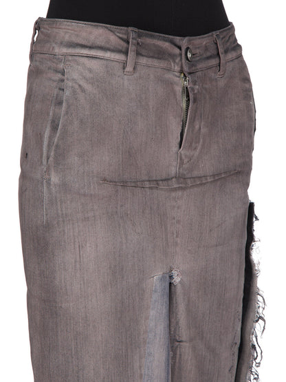 Rick Owens Denim Sliced Skirt