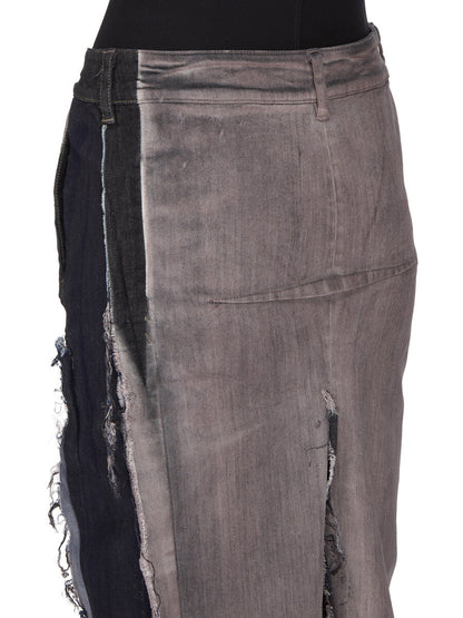 Rick Owens Denim Sliced Skirt