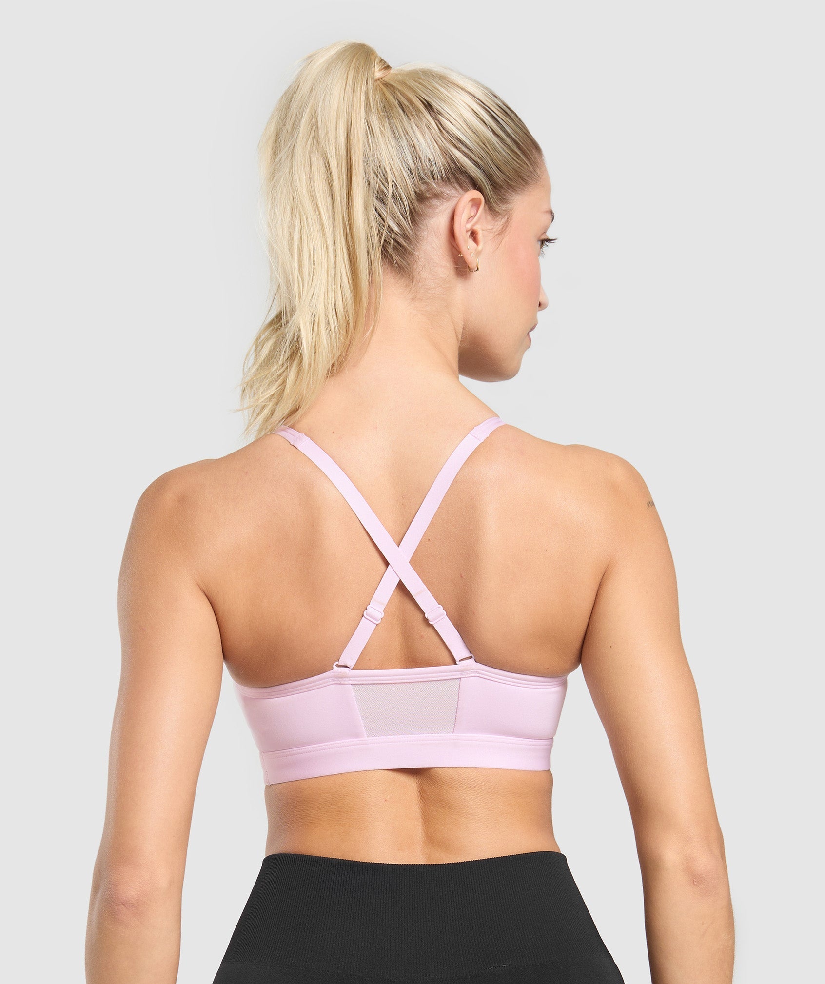 Women's Gymshark Ruched Sports Bra Ice Pink