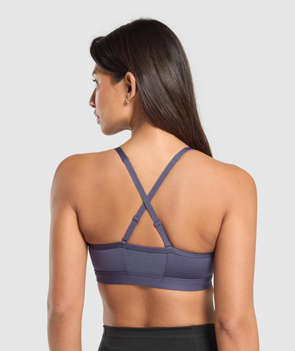 Women's Gymshark Ruched Sports Bra Weighted Purple