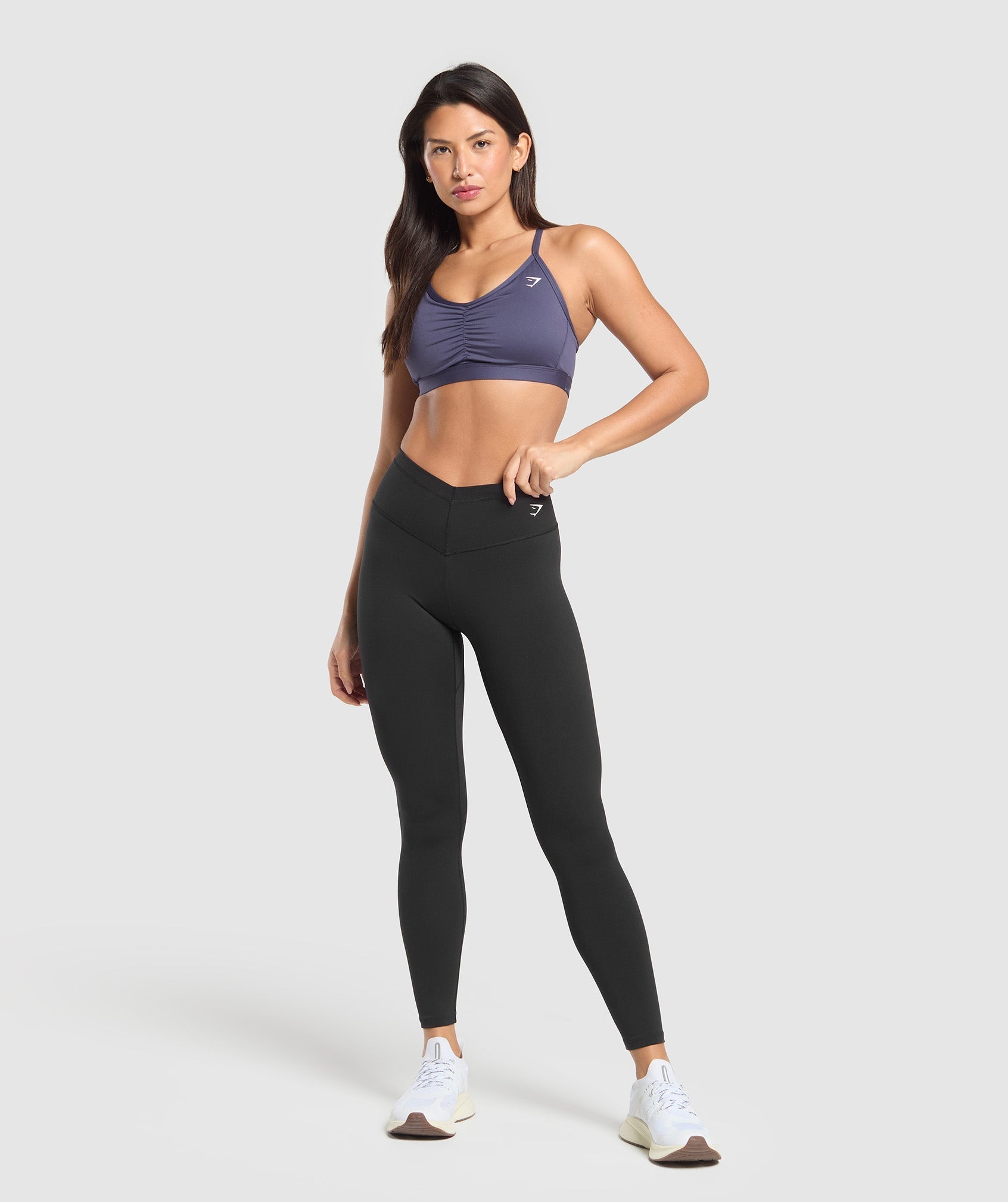 Women's Gymshark Ruched Sports Bra Weighted Purple