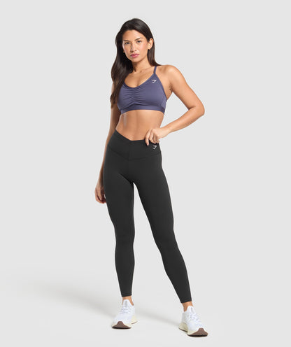 Women's Gymshark Ruched Sports Bra Weighted Purple